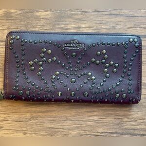 Coach Studded Leather Wallet